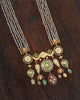 gold polki enamel and multi-gemstone indian necklace for women