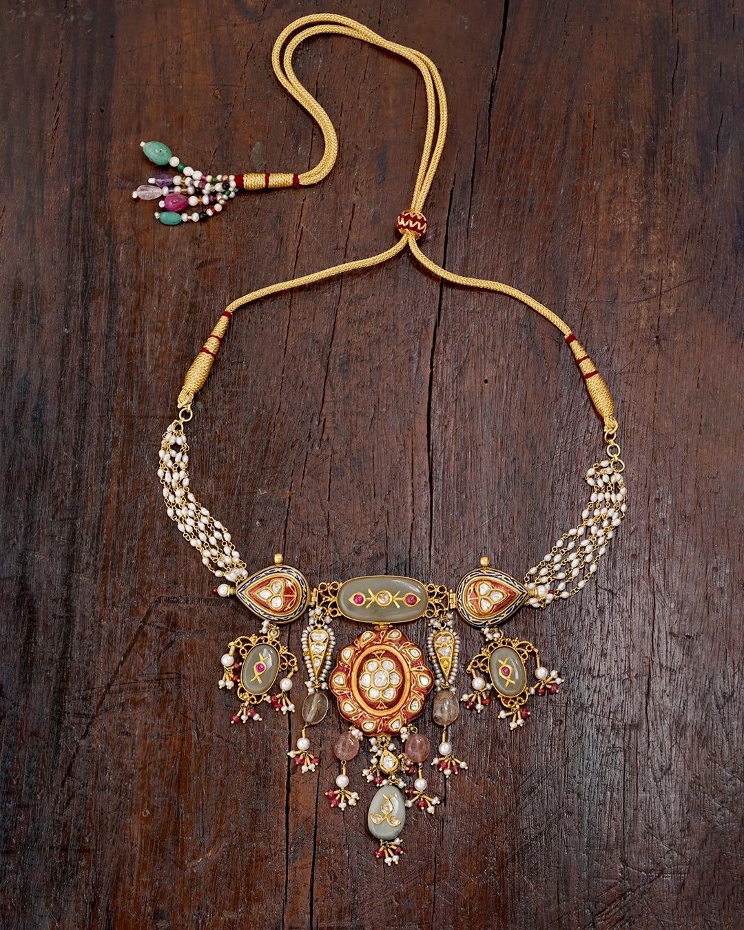 gold indian necklace