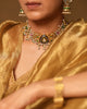 gold and pearl indian necklace