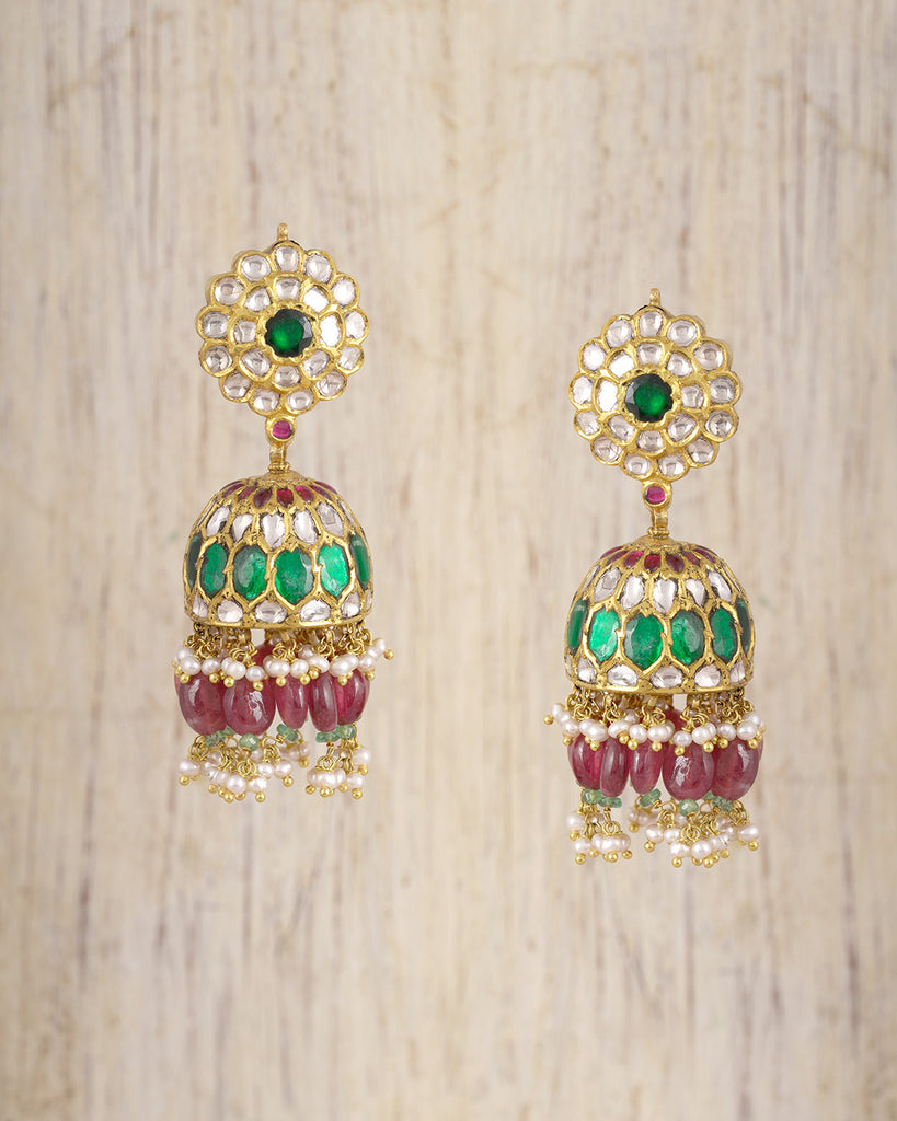 Polki jhumkas on sale